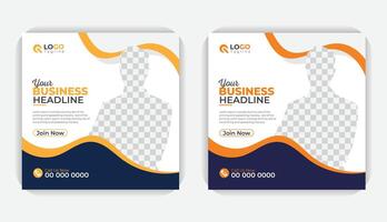 Creative business solution, simple and corporate background professional business social media post or square banner template design for your business vector