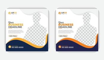 Creative business solution, clean and professional white background business social media square banner template design for your corporate business vector