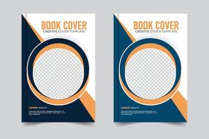 Corporate and modern design, 2 color variation modern style book cover design annual report cover with image vector