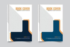 Creative, modern, elegant and Stylish print-ready book cover design, 2 creative color variation modern style book cover design or report cover with image vector