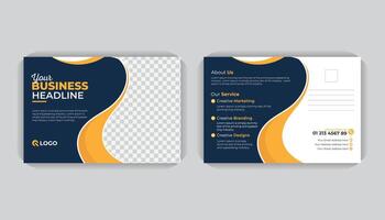 With creative colorful layout, Creative and professional stylish and modern business postcard or EDDM template design vector