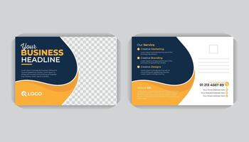 With creative colorful layout, Corporate and simple idea professional stylish and modern business postcard or EDDM template design vector