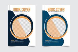 Creative and Stylish design, 2 color variation modern style book cover design annual report cover with image vector