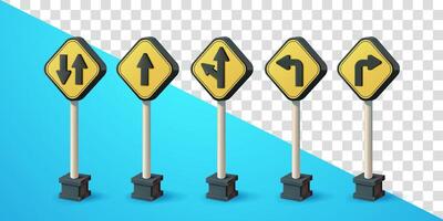 Arrow, traffic sign symbol. 3d, Suitable for design elements vector
