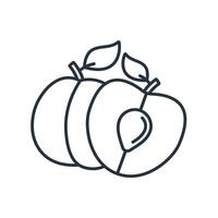 Apricot icons symbol elements for infographic web vector