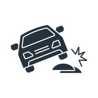 car bump icons symbol elements for infographic web vector