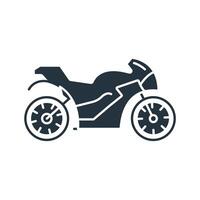Motorcycle icons symbol elements for infographic web vector