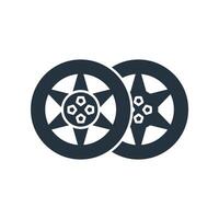 Tire icons symbol elements for infographic web vector