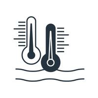 Temperature control icons symbol elements for infographic web vector