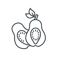 Papaya icons symbol elements for infographic web vector
