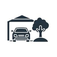 garage icons symbol elements for infographic web vector