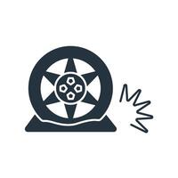 tire flat icons symbol elements for infographic web vector