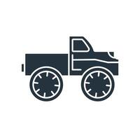 Monster Truck icons symbol elements for infographic web vector