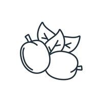passion fruit icons symbol elements for infographic web vector