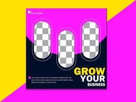Creative Business Square Flyer Design Layout vector