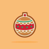 Christmas gingerbread cookies shaped like lights, new year decoration suitable for posters and web icons vector