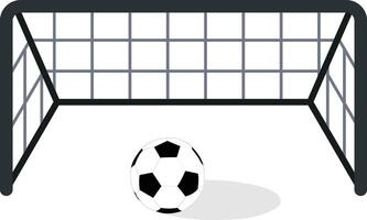 Soccer Goal Net with Ball vector