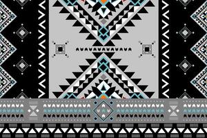 The Aztec Galaxy Space Grey Tribal Seamless Pattern with detailed of geometric decoration. Textile Pattern Decoration border rim stripe handcraft vector