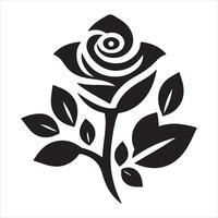 Simple and minimalist graphic image of a flower vector