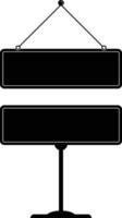 Standing and Hanging Signpost, Sign Icon vector