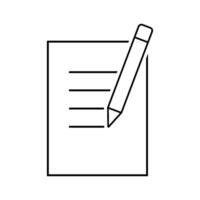 notebook icon line vector