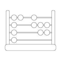abacus calculation icon vector