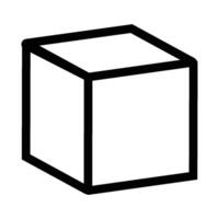 cube box icon simple vector