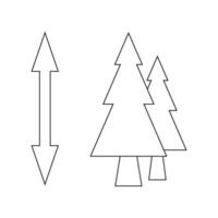 altitude icon, height symbol vector