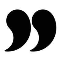 quotation mark icon vector