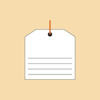 Illustration tag label retro unique design with blank background vector