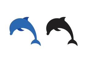 Icon dolphin unique desig with blank background vector