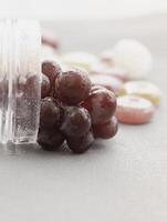 Group of Grape put on background photo