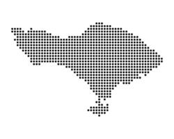 Bali island dotted map isolated on white background. vector