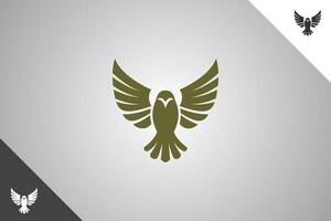 2 color options of Gold green bird logo illustration for brand, merch, mark. Symbol and icon of bird. Eps 10. vector