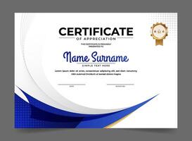 Simple and modern certificate design template vector