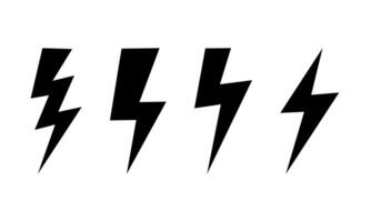 Lightning icon set. electric icon . vector