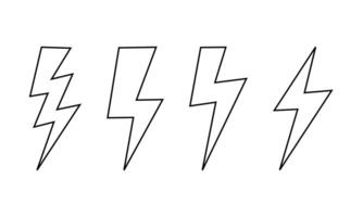 Lightning icon set. electric icon . energy sign vector