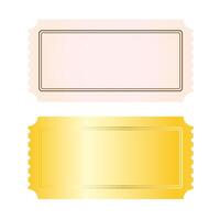 Ticket template. Vintage ticket. Gold ticket. Certificate. vector