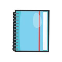 blue note with outline in flat design. vector