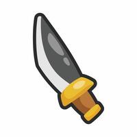 fantasy knife with outline in flat design vector