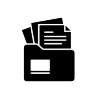 Documentation icon with folder containing files vector
