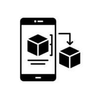 Design prototype icon on smartphone and 3d print vector
