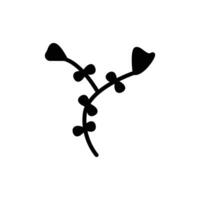 freesia flower icon solid style vector