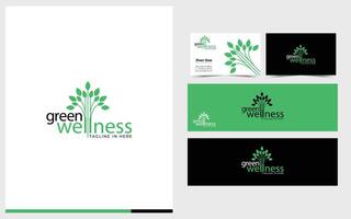 Wordmark logo forms a tree symbol in letter l with green color vector