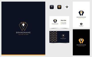 Suit logo formed in simple and modern shape vector