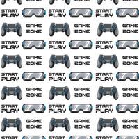 Game console and VR box seamless repeat pattern Illustration vector