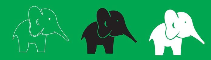 Elephant holding the trunk logo Design vector