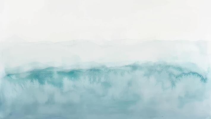 Hand drawn abstract background texture. Brush stroked painting pastel blue green clouds color watercolour backdrop
