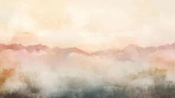 Hand drawn abstract background texture. Brush stroked painting pastel red brown color watercolour backdrop vector