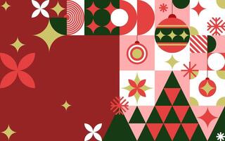 Christmas. geometric christmas. flat pattern element design, pattern fashionable simple modern minimal design, background and New Year's elements. Illustration 10 eps. vector
